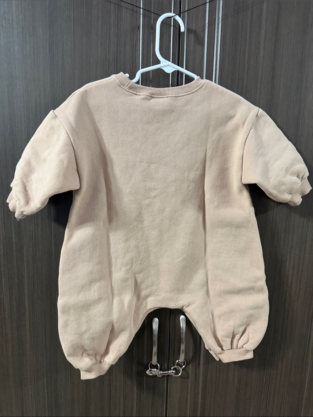 Disney Tan Footed One-Piece with Mickey Reindeer Print - Picture 6 of 6